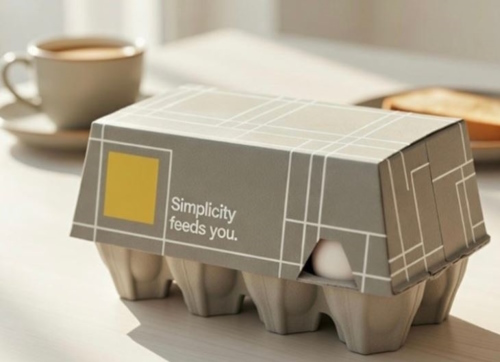 Архитектурный дизайн упаковки для куриного яйца