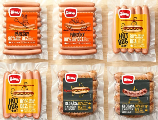 Упаковка хот догов чешского производителя