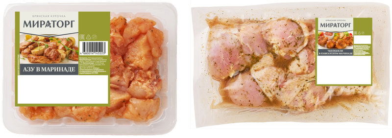 Мираторг, упаковка мяса цыпленка