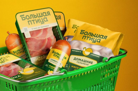Дизайн упаковки бренда Большая птица, индейка